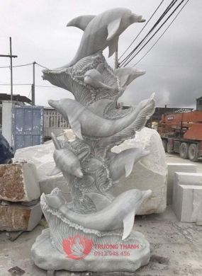 Tượng cá heo điêu khắc nghệ thuật - 0015