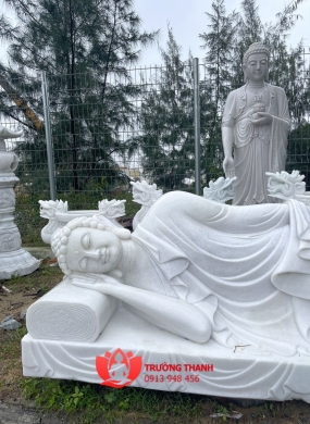 Tượng Phật Niết Bàn Bằng Đá - 0015